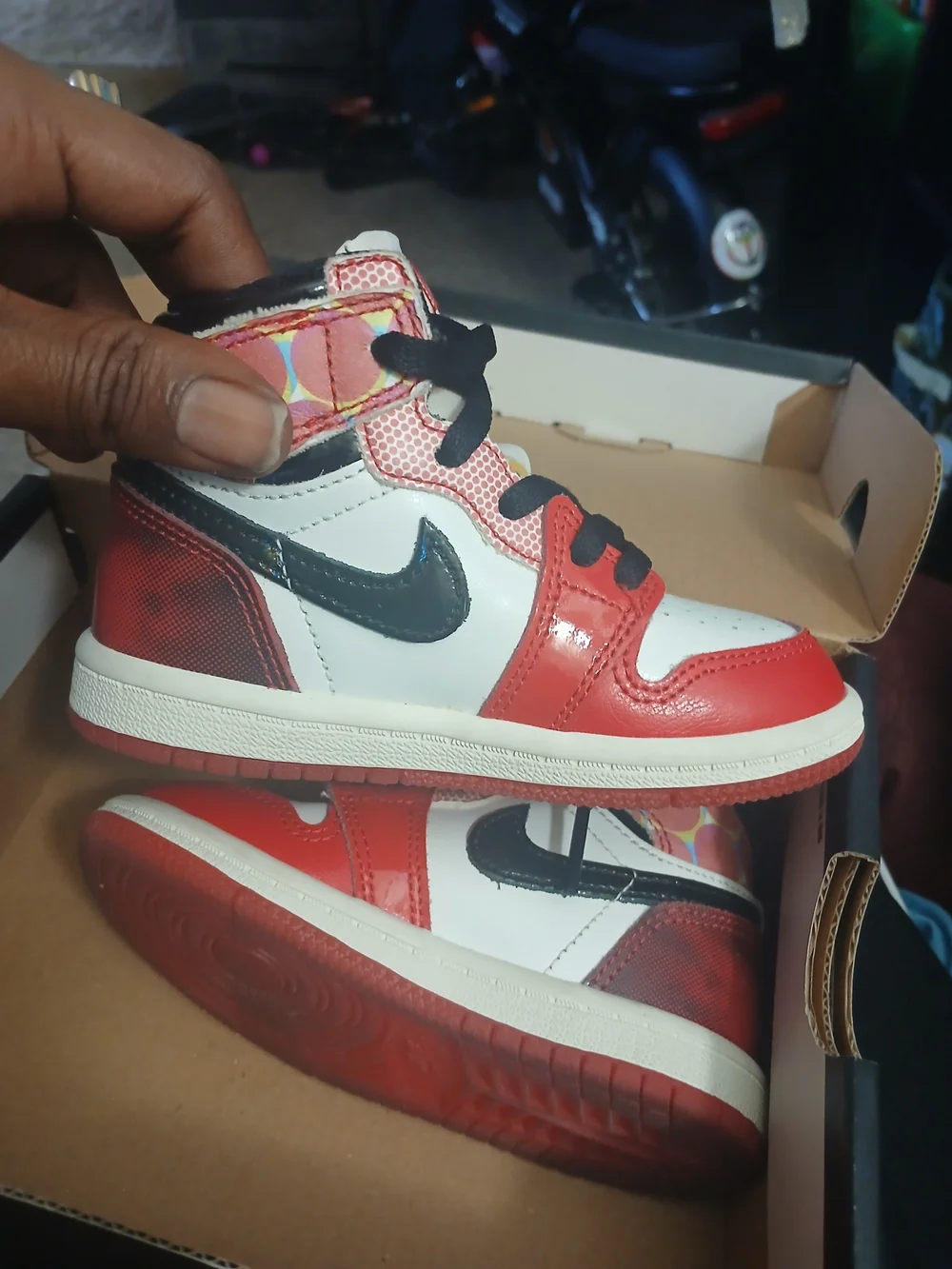 Nike Red, White and Black Kids' High-Top Sneakers